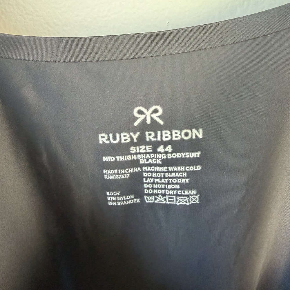 NEW- Ruby Ribbon‎ Mid Thigh Shaping Bodysuit Black Womens Shapewear Size 44 - Picture 6 of 6